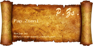 Pap Zseni névjegykártya